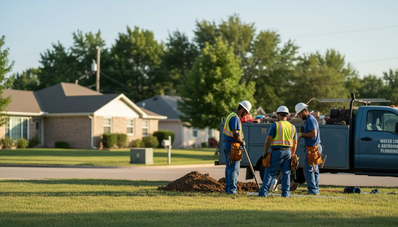 Residential water line and bathroom plumbing service in Seymour, IA